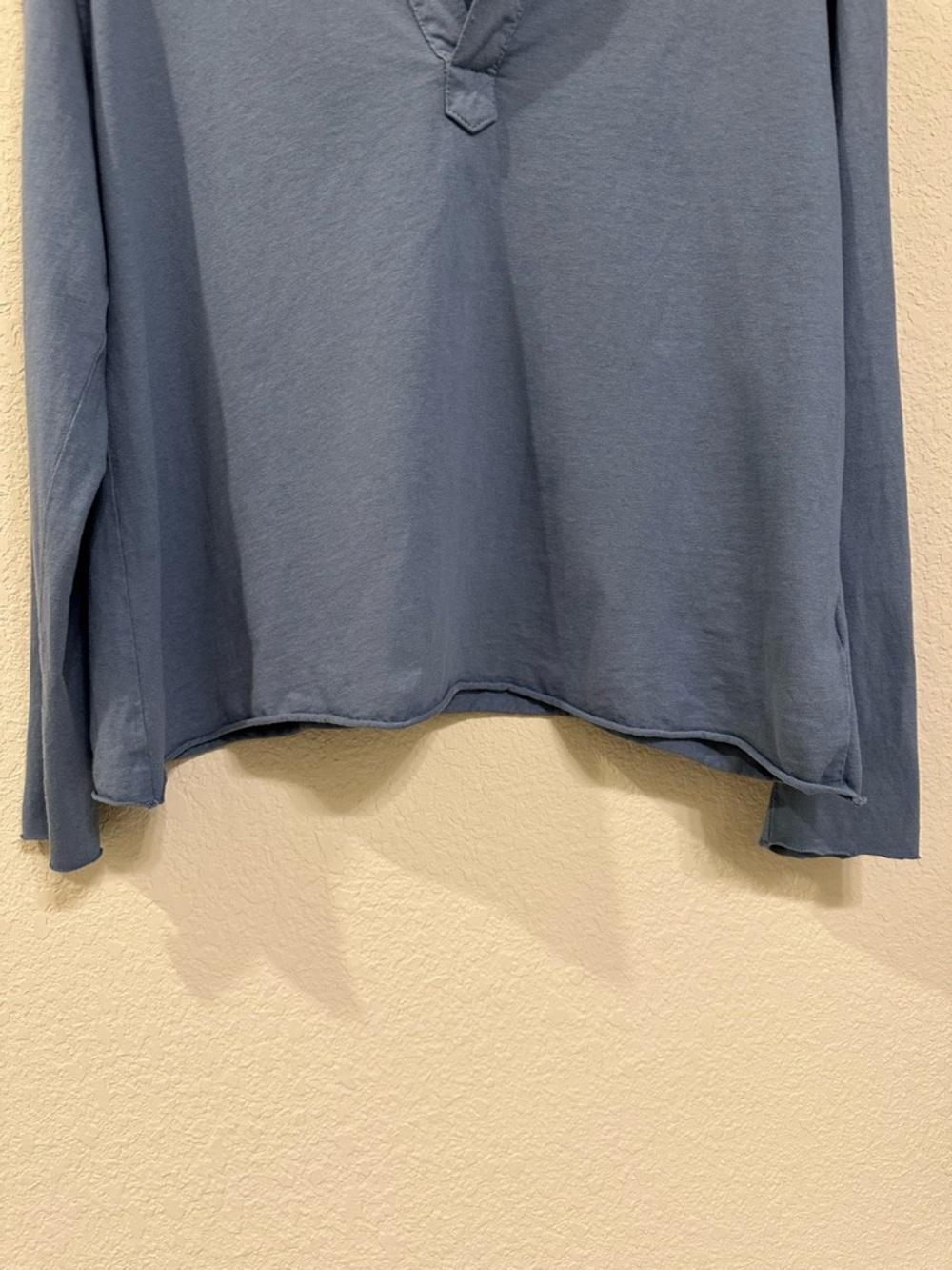 Frank & Eileen Patrick Popover Henley Collared Shirt Heritage Jersey Slate Blue - Picture 4 of 16